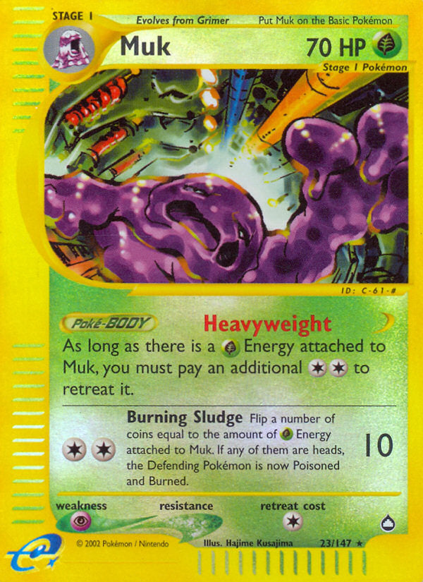 E-Series Aquapolis Muk #23/147 reverse holo