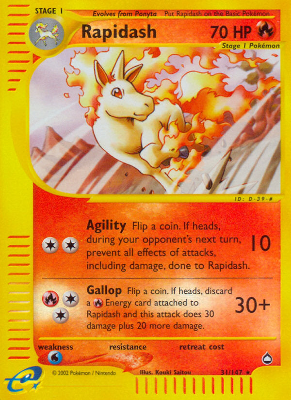 E-Series Aquapolis Rapidash #31/147 reverse holo