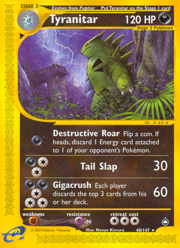 E-Series Aquapolis Tyranitar #40/147