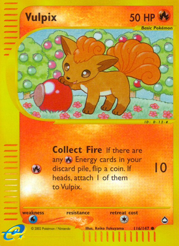E-Series Aquapolis Vulpix #116/147 reverse holo