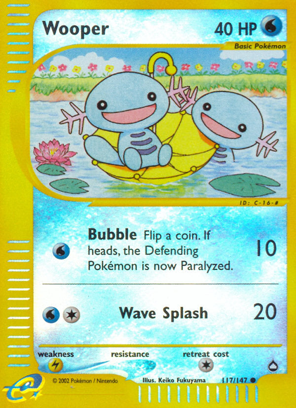 E-Series Aquapolis Wooper #117/147 reverse holo