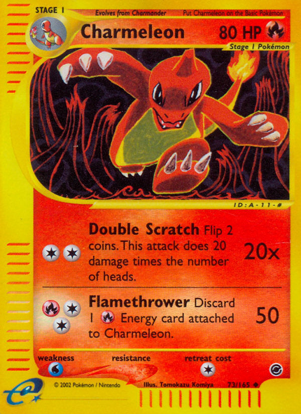 E-Series Expedition Charmeleon #73/165 reverse holo