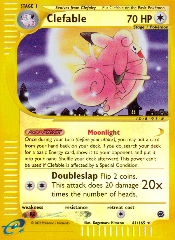 E-Series Expedition Clefable #41/165 reverse holo
