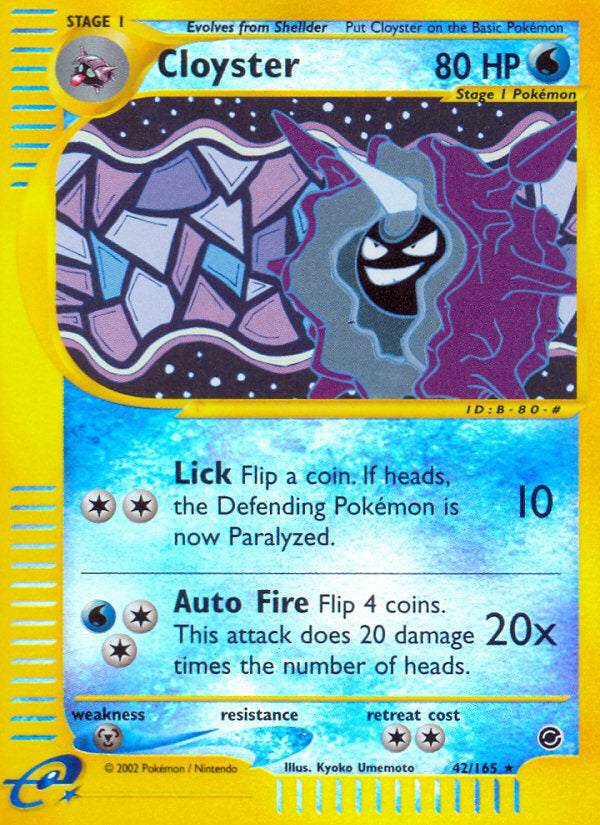 E-Series Expedition Cloyster #42/165 reverse holo