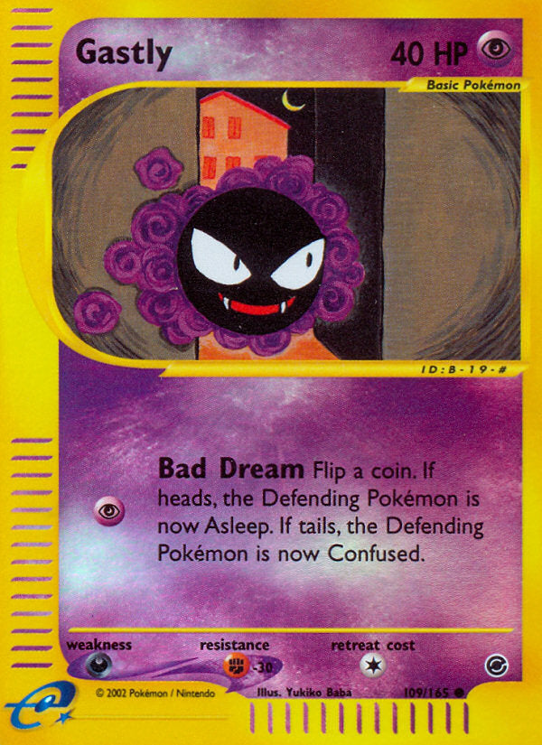 E-Series Expedition Gastly #109/165 reverse holo
