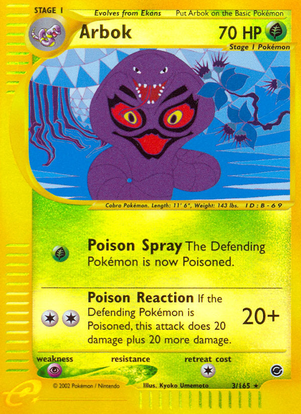 E-Series Expedition Arbok #3/165 reverse holo