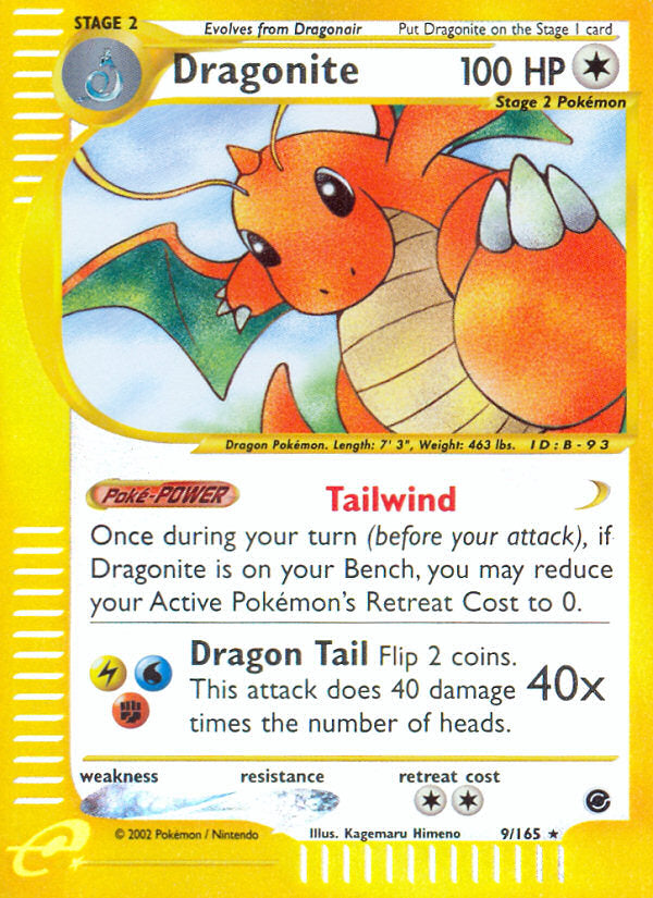E-Series Expedition Dragonite #9/165 reverse holo
