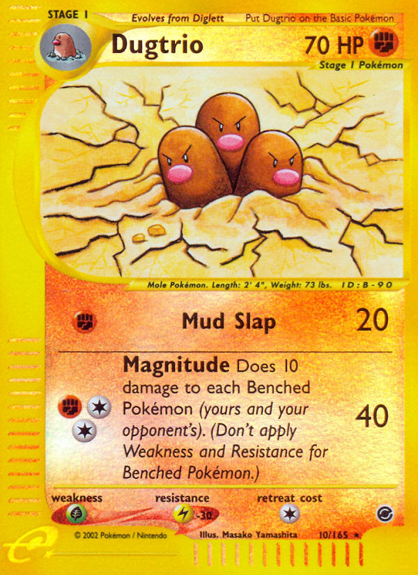 E-Series Expedition Dugtrio #10/165 reverse holo
