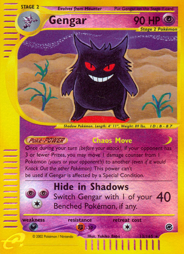 E-Series Expedition Gengar #13/165 reverse holo