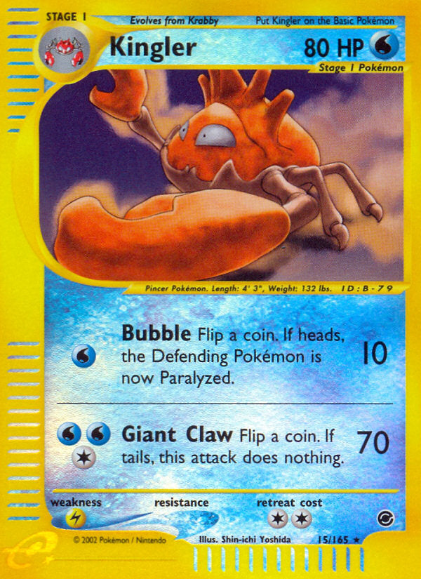 E-Series Expedition Kingler #15/165 reverse holo