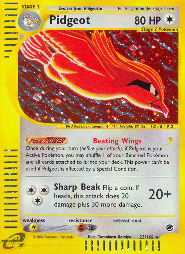 E-Series Expedition Holo Pidgeot #23/165