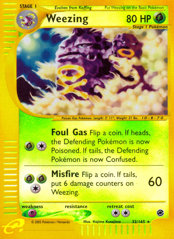 E-Series Expedition Weezing #32/165 reverse holo