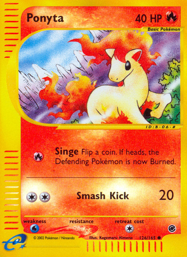 E-Series Expedition Ponyta #126/165 reverse holo