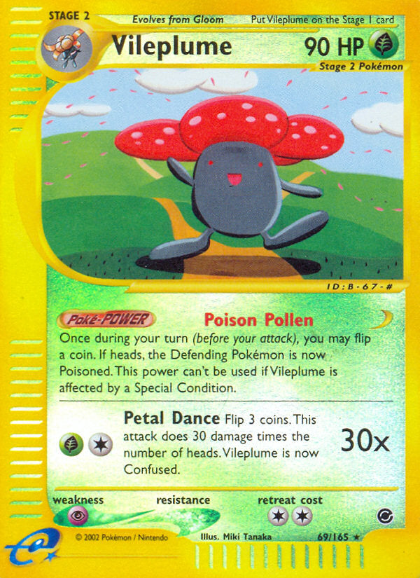 E-Series Expedition Vileplume #69/165 reverse holo