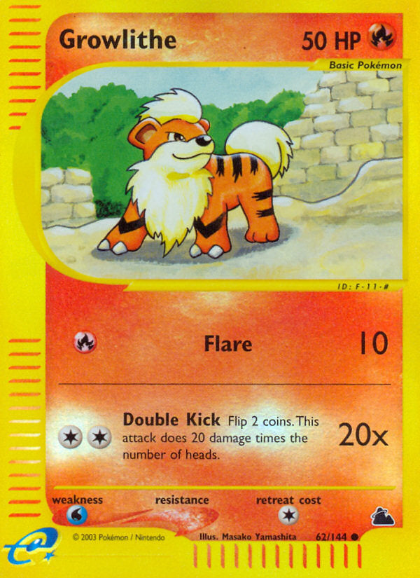 E-Series Skyridge Growlithe #62/144 reverse holo