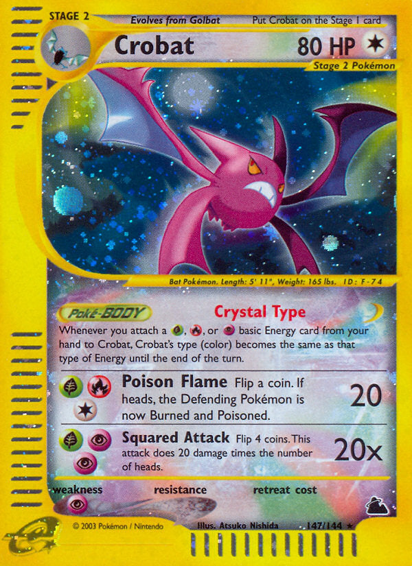 E-Series Skyridge Holo Crobat #147/144