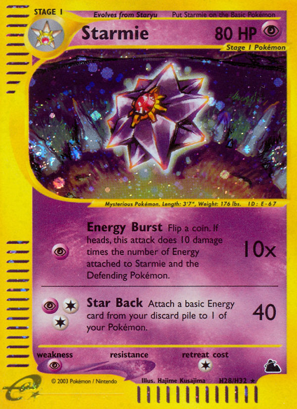 E-Series Skyridge Holo Starmie #H28/H32