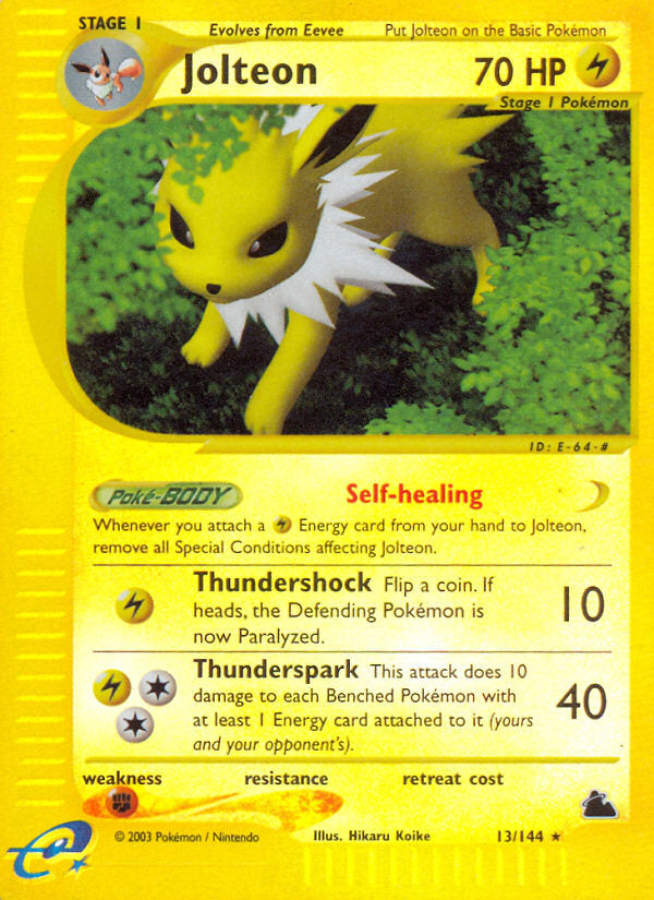 E-Series Skyridge Jolteon #13/144 reverse holo