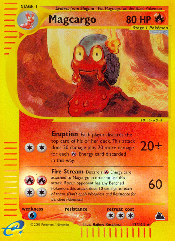 E-Series Skyridge Magcargo #17/144 reverse holo