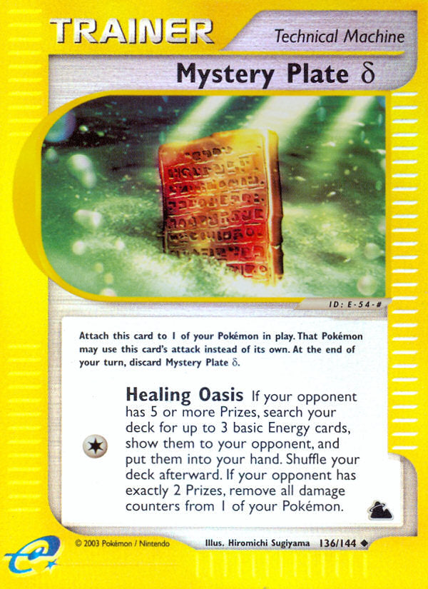 E-Series Skyridge Mystery Plate (Delta) #136/144 reverse holo