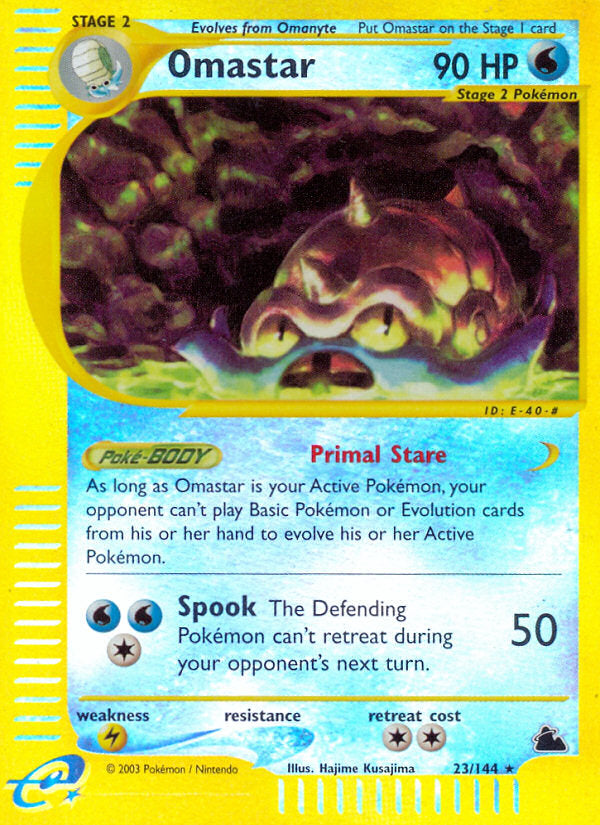 E-Series Skyridge Omastar #23/144 reverse holo