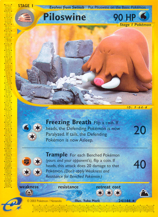 E-Series Skyridge Piloswine #24/144