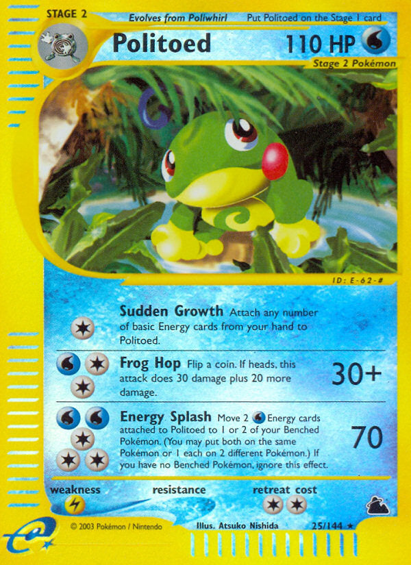 E-Series Skyridge Politoed #25/144 reverse holo