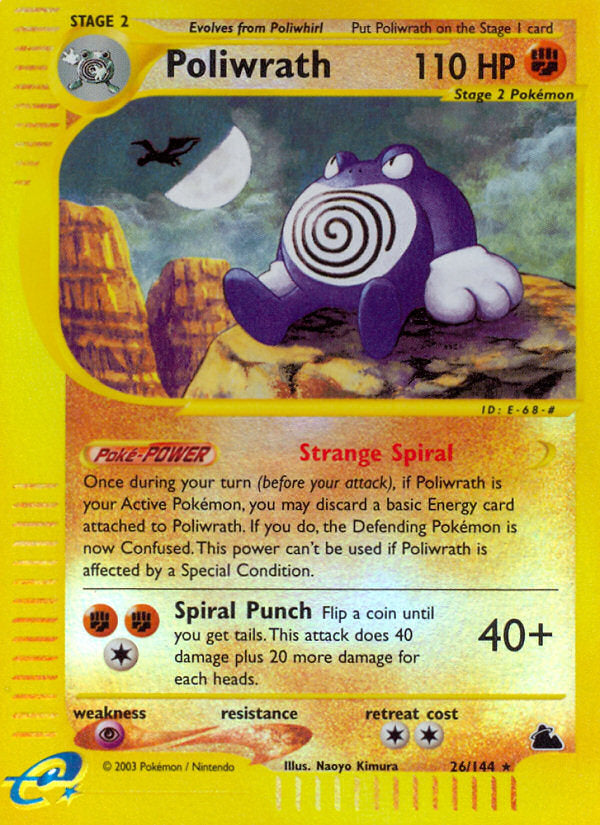 E-Series Skyridge Poliwrath #26/144 reverse holo