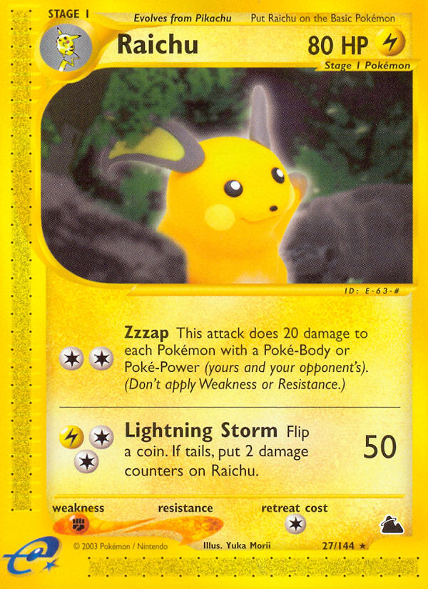 E-Series Skyridge Raichu #27/144