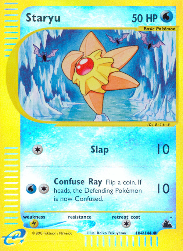 E-Series Skyridge Staryu #104/144 reverse holo