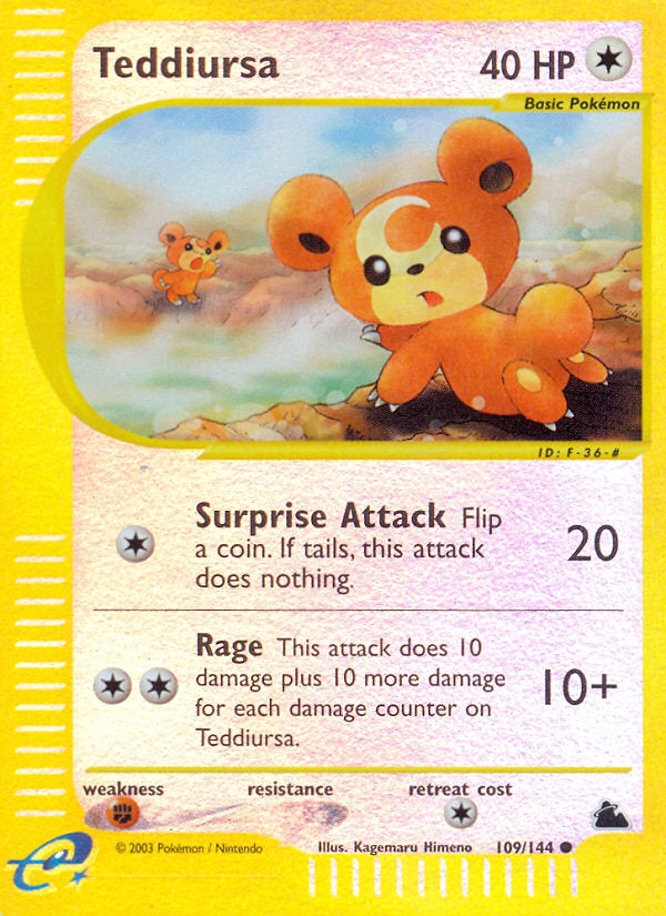 E-Series Skyridge Teddiursa #109/144 reverse holo