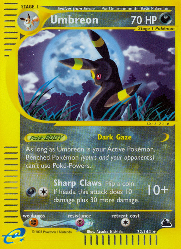 E-Series Skyridge Umbreon #32/144 reverse holo
