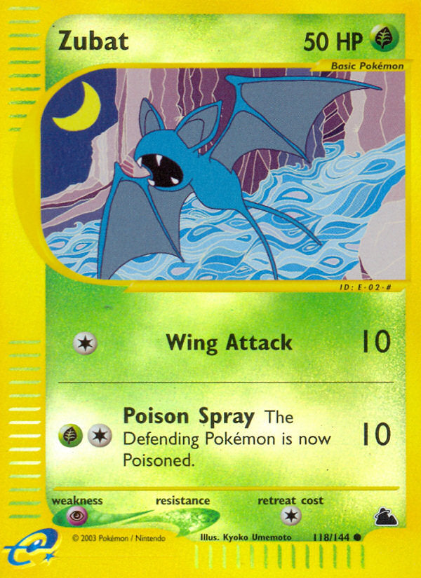 E-Series Skyridge Zubat #118/144 reverse holo