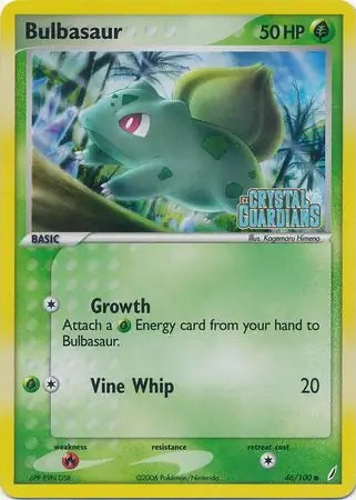 EX Crystal Guardians Bulbasaur #46/100 reverse holo