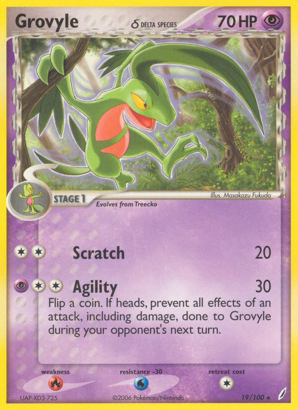 EX Crystal Guardians Grovyle #19/100