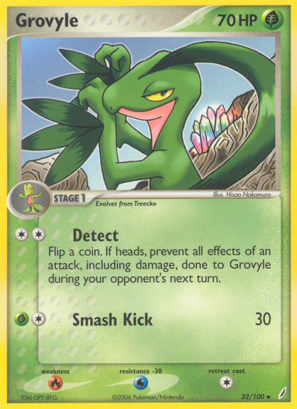 EX Crystal Guardians Grovyle #32/100