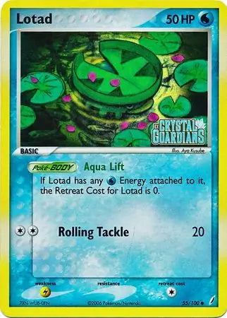 EX Crystal Guardians Lotad #55/100 reverse holo