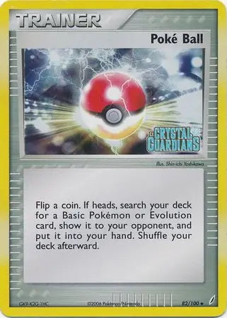 EX Crystal Guardians Poké Ball #82/100 reverse holo