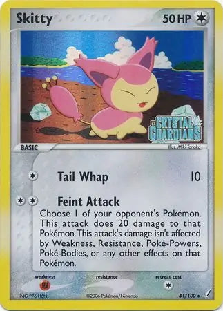 EX Crystal Guardians Skitty #41/100 reverse holo