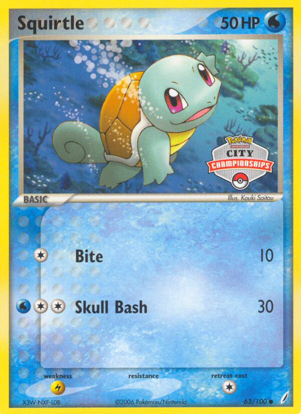 EX Crystal Guardians Squirtle #63 Championships Promo
