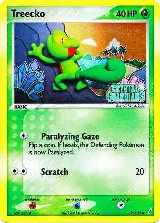 EX Crystal Guardians Treecko #67/100 reverse holo