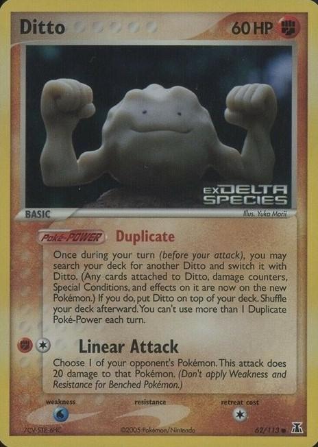EX Delta Species Ditto [Geodude] #62/113 reverse holo
