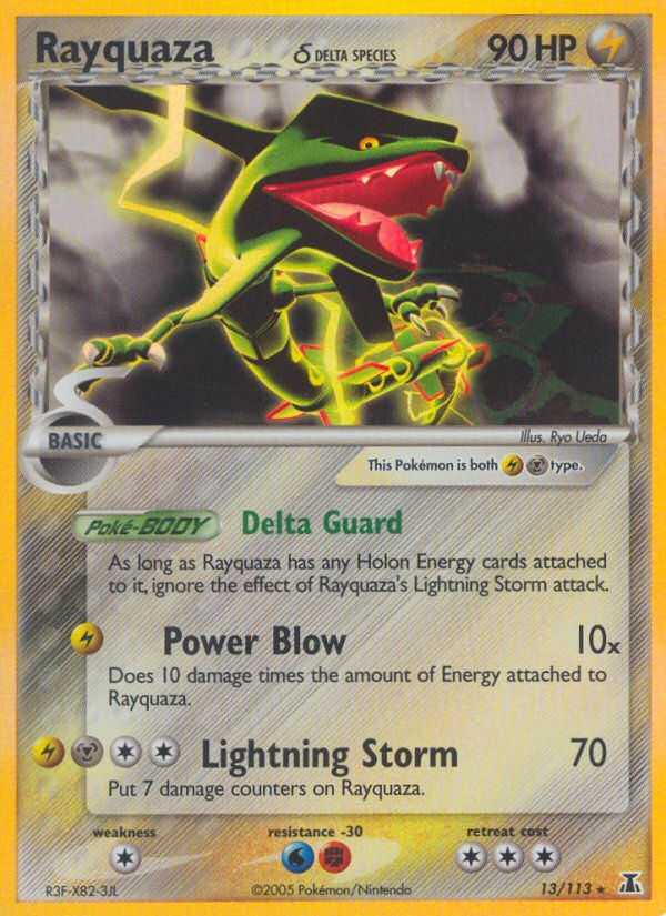 EX Delta Species Holo Rayquaza #13/113
