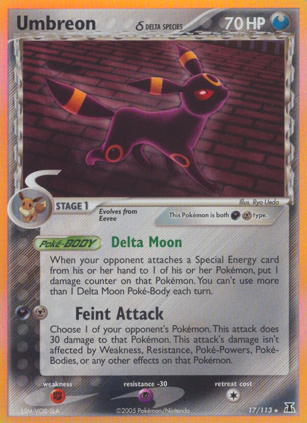 EX Delta Species Holo Umbreon #17/113