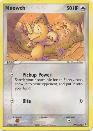 EX Delta Species Meowth #77/113 reverse holo