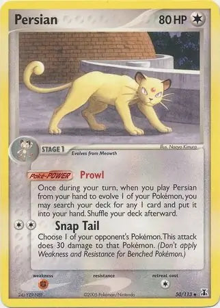 EX Delta Species Persian #50/113 reverse holo