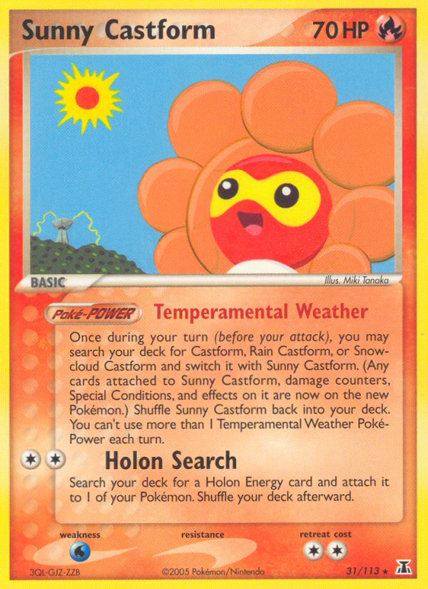 EX Delta Species Sunny Castform #31/113 reverse holo