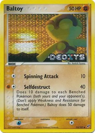 EX Deoxys Baltoy #53/107 reverse holo