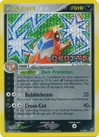 EX Deoxys Crawdaunt #6/107 reverse holo