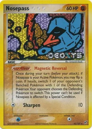 EX Deoxys Nosepass #42/107 reverse holo